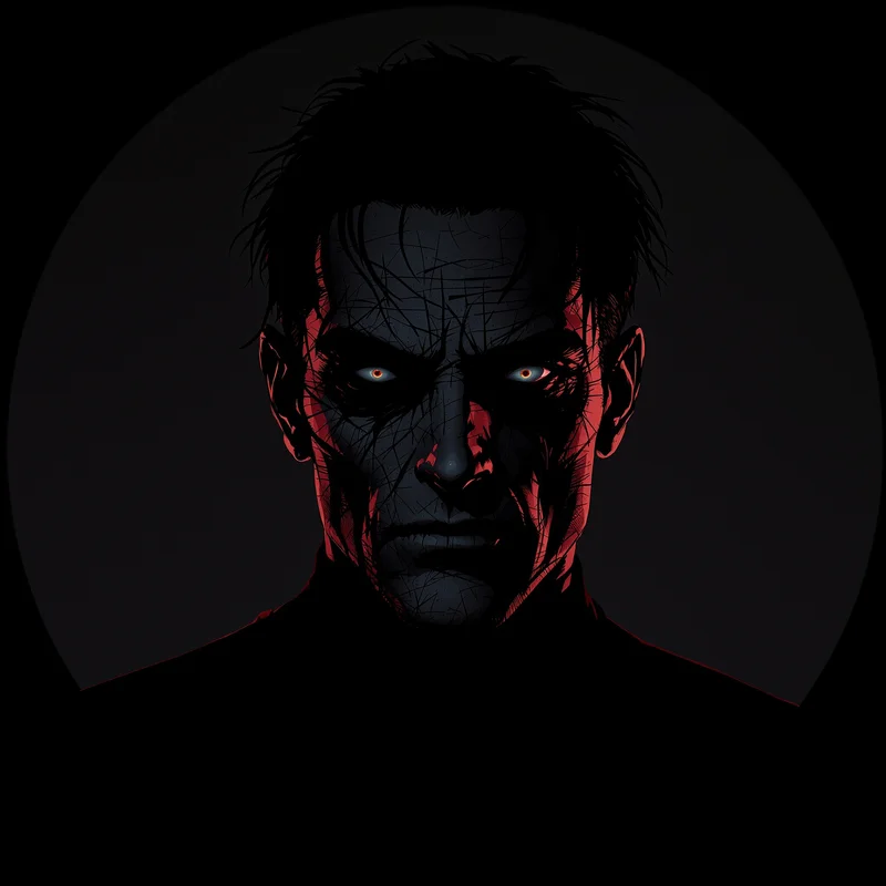 Joker avatar portrait with dark personality