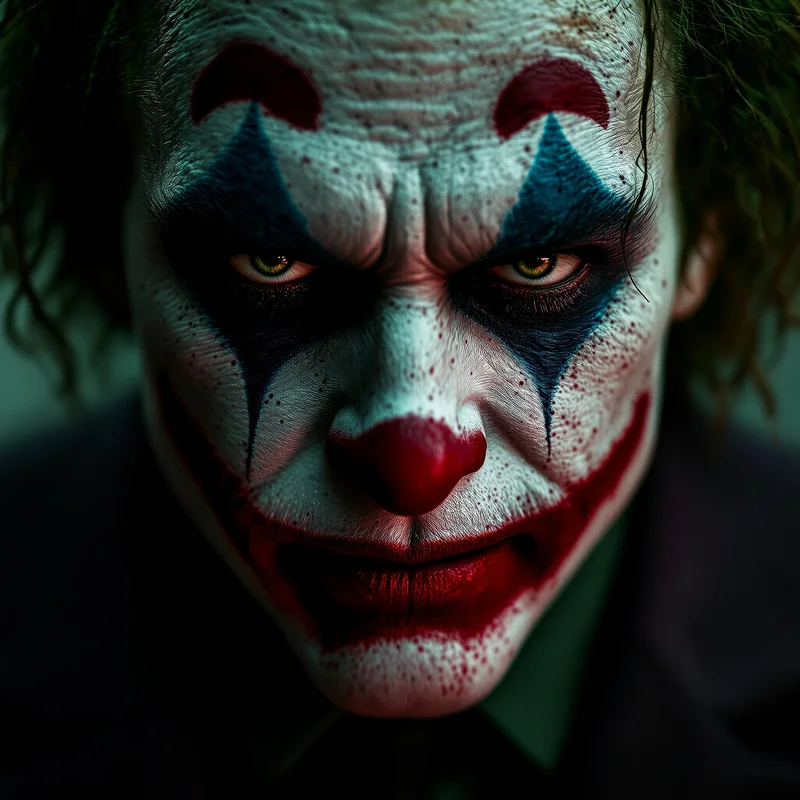 Joker PFP with silent chaos expression and dark cinematic shadows