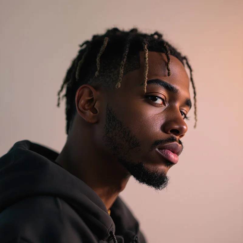 Juice WRLD avatar profile image with introspective expression