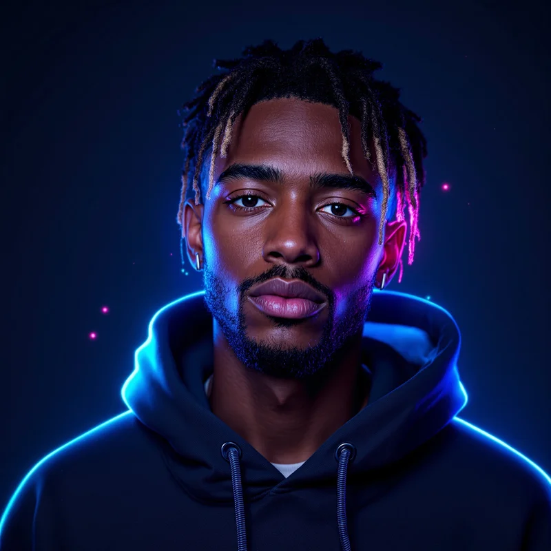 Juice WRLD digital heartwave avatar.