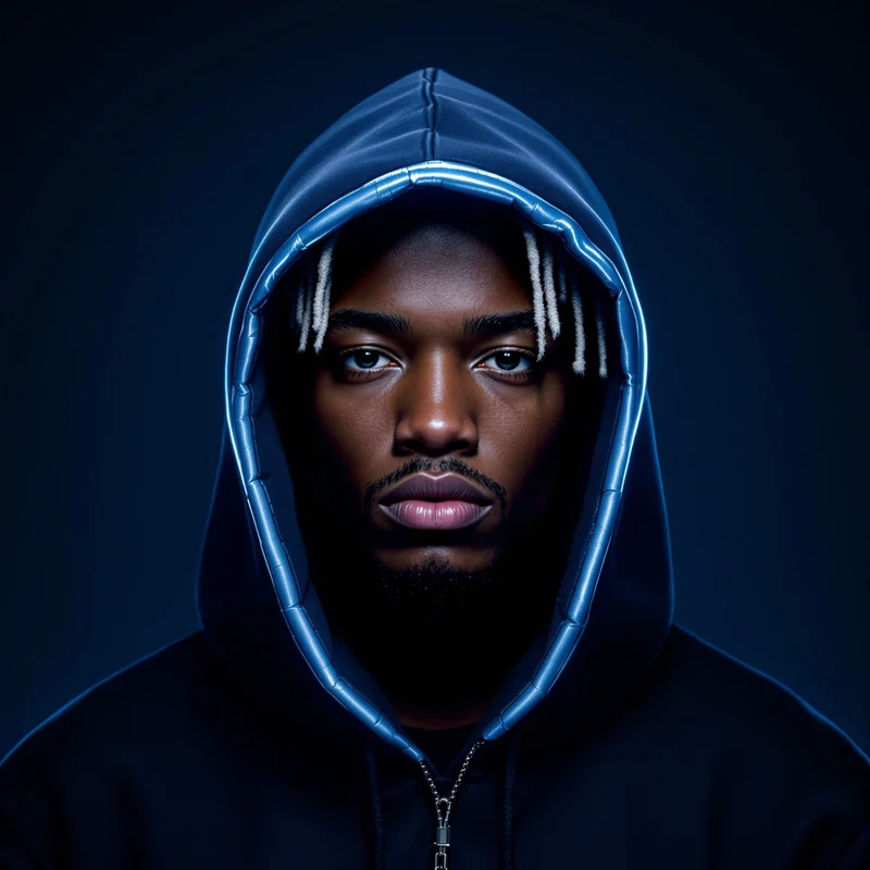 Juice WRLD ice blue portrait PFP.