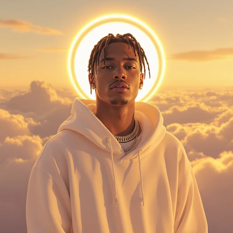 Juice WRLD golden cloud tribute avatar.