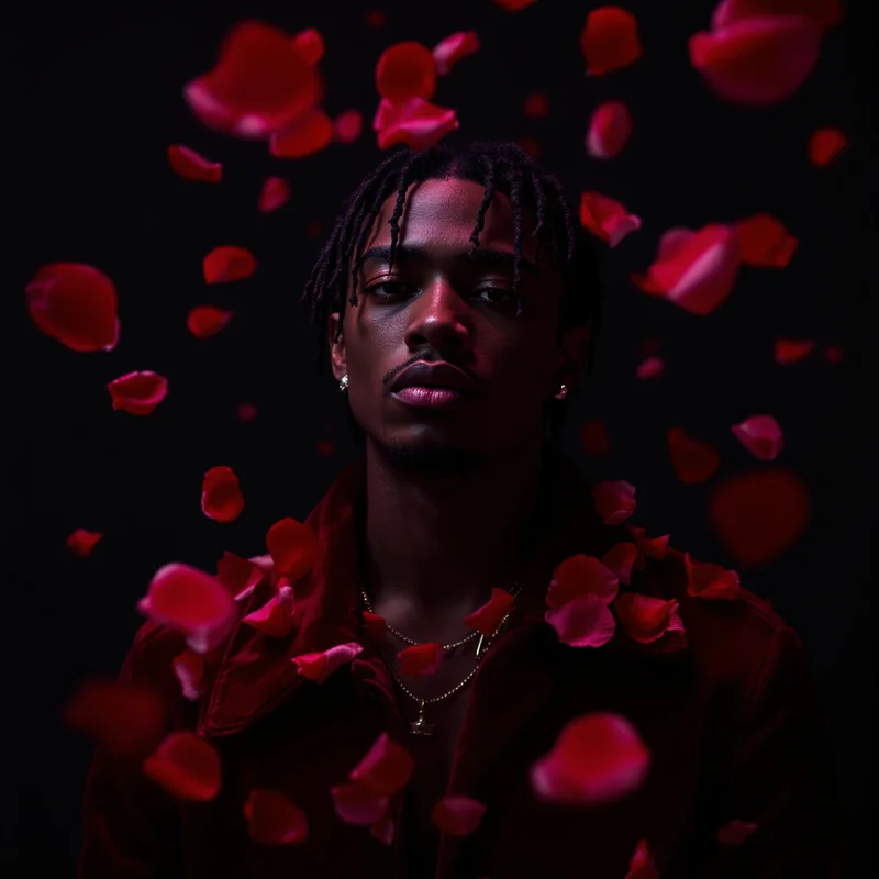 Juice WRLD rose petal sad avatar.