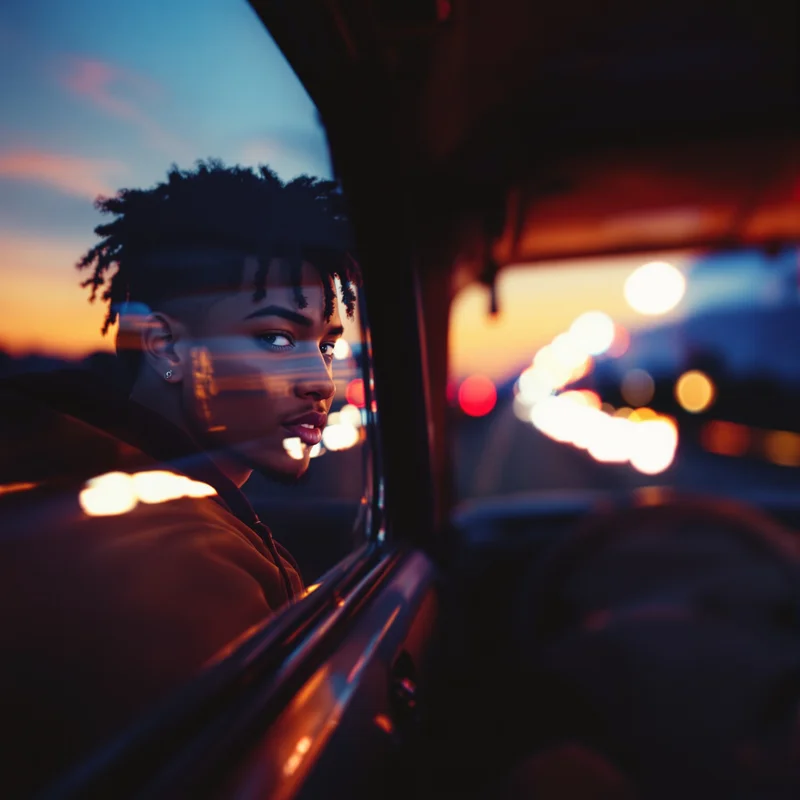 Juice WRLD sunset car ride avatar.