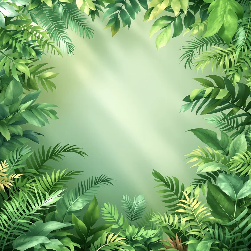 Calm green jungle background