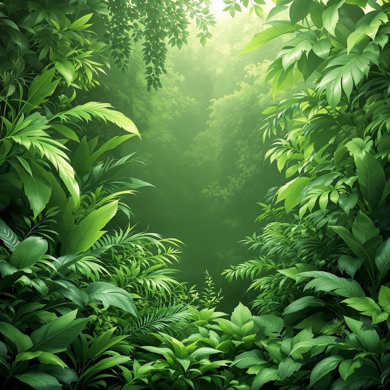 Calm green jungle background