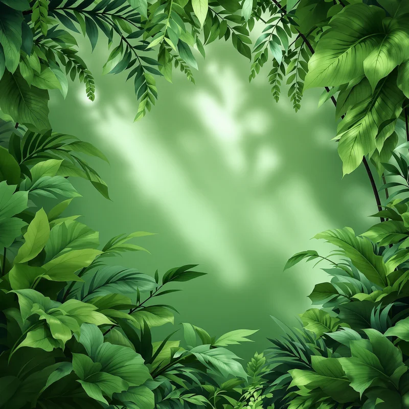 Calm green jungle background