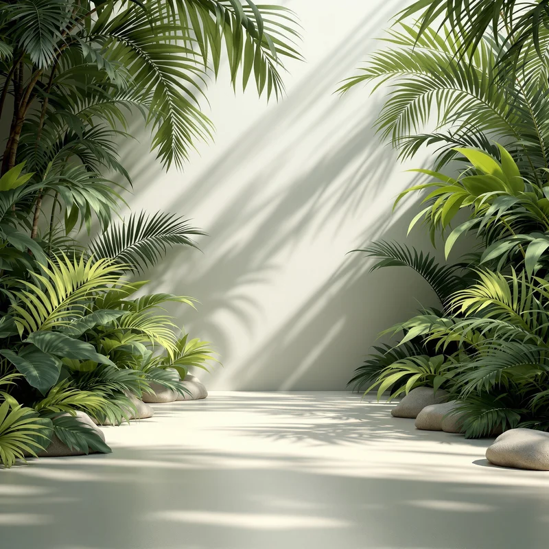 Clean minimal jungle background