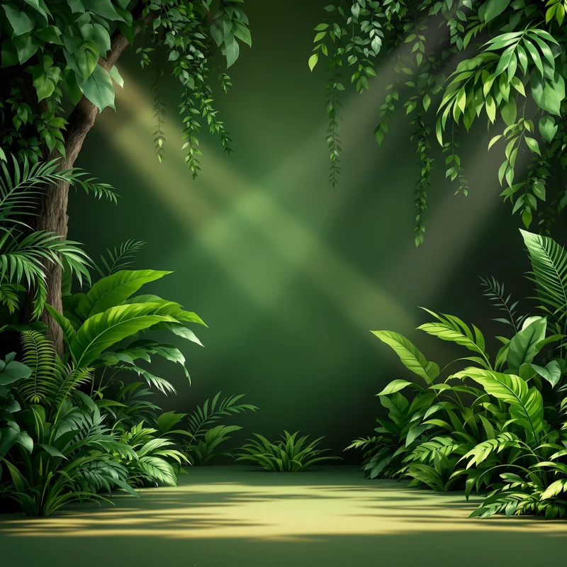 Deep green jungle background