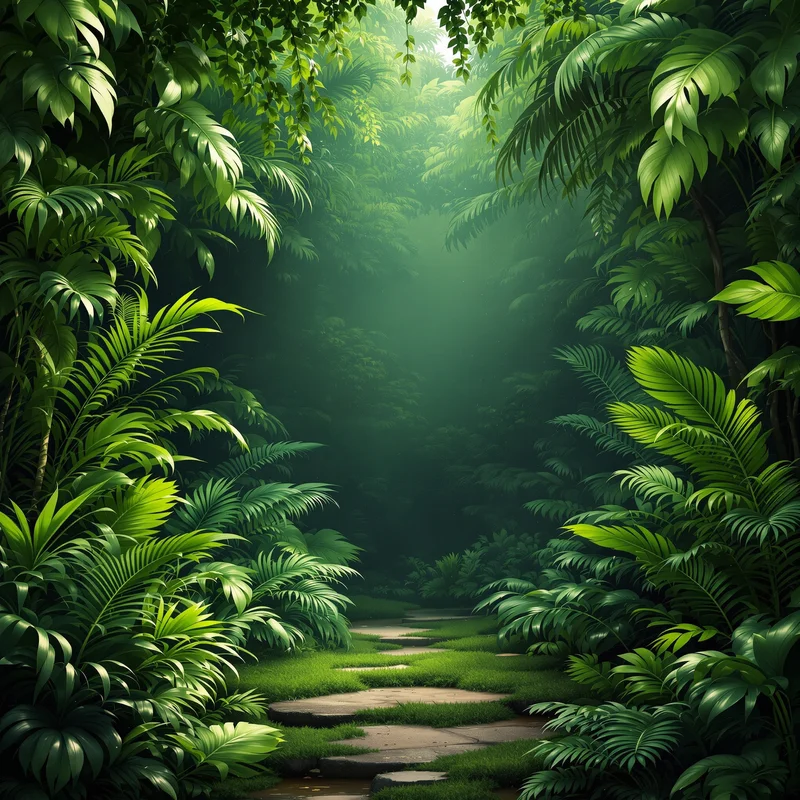Deep green jungle background