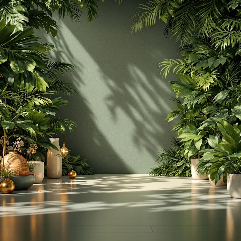 Eternal minimal jungle background
