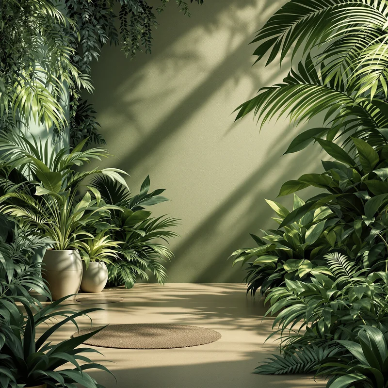 Eternal minimal jungle background