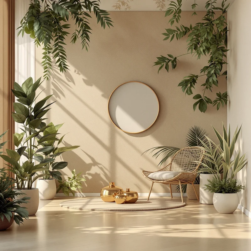 Eternal minimal jungle background