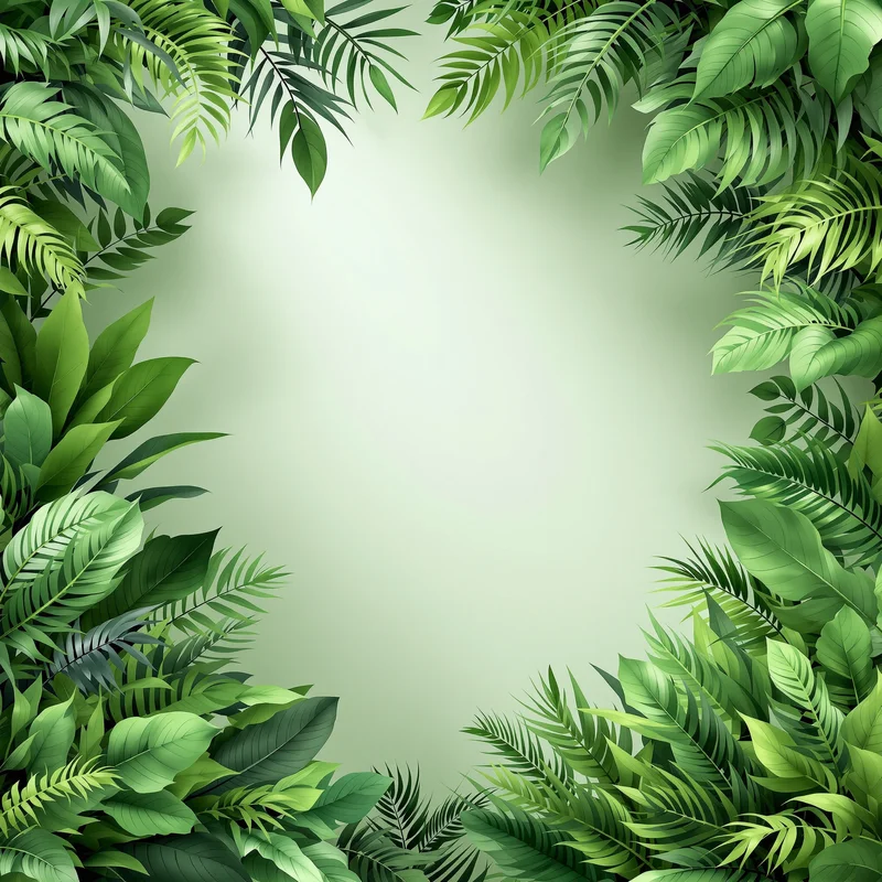 Luxe green jungle background
