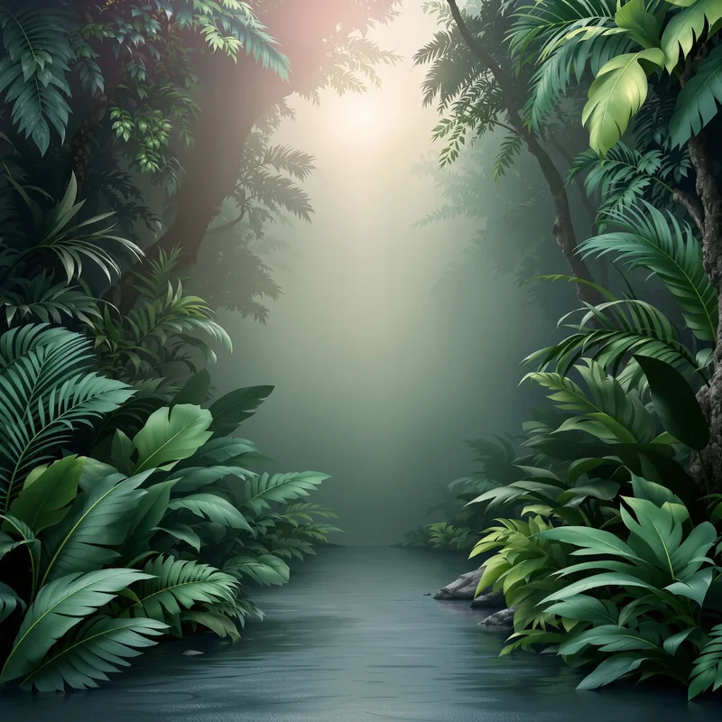 Premium layered jungle background