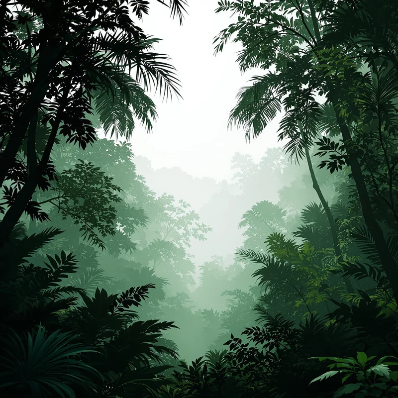 Pure distant jungle background