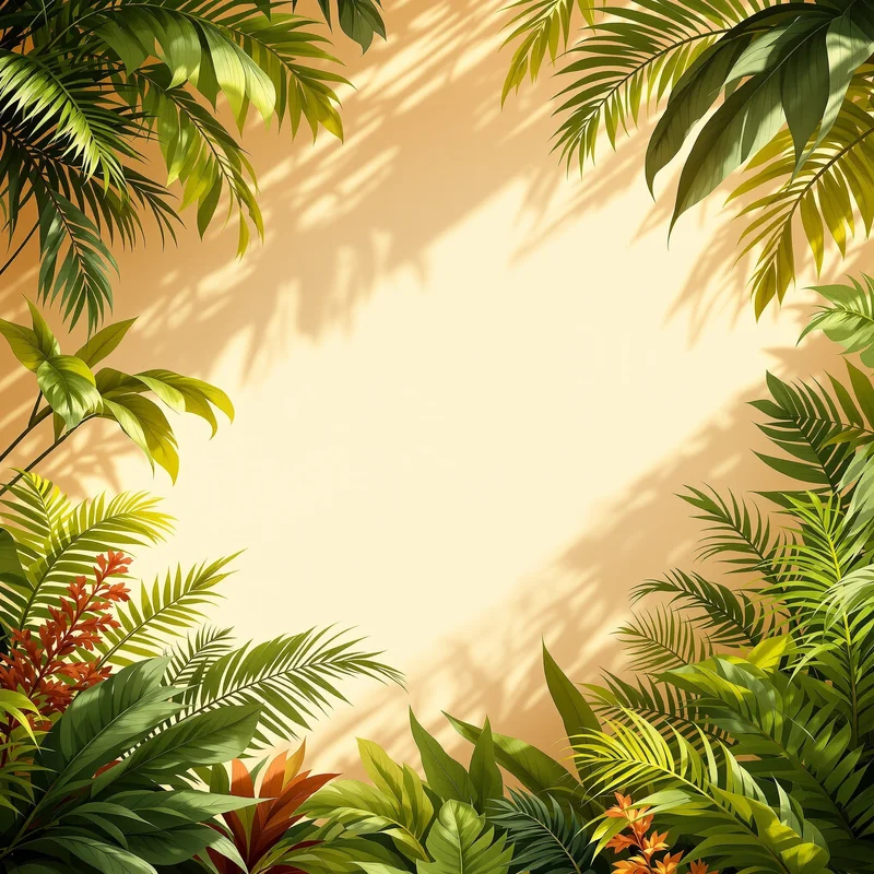 Warm sunlight jungle background