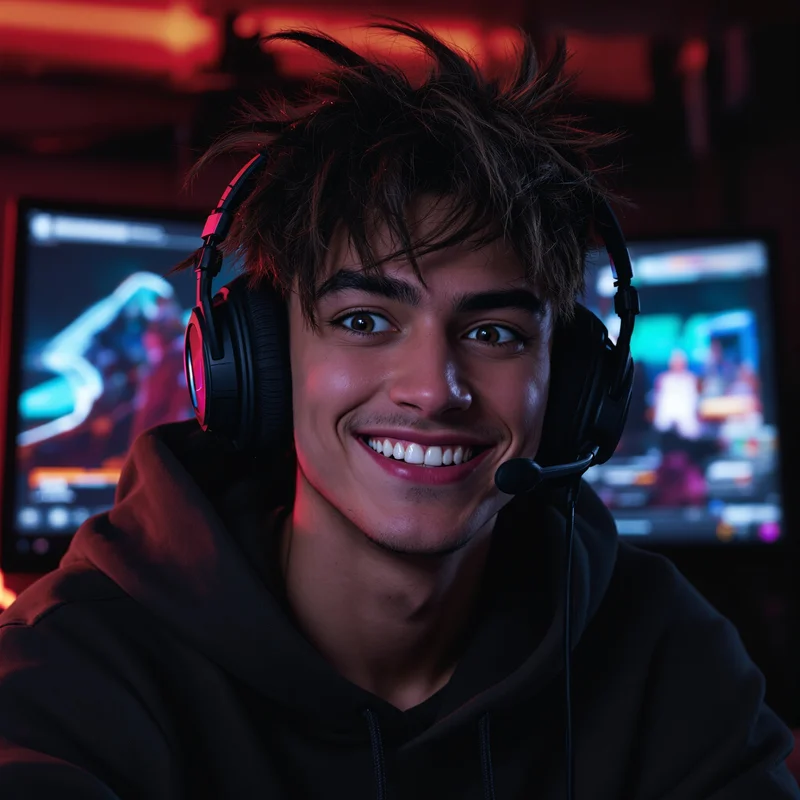 jynxzi style gaming PFP avatar with confident smirk