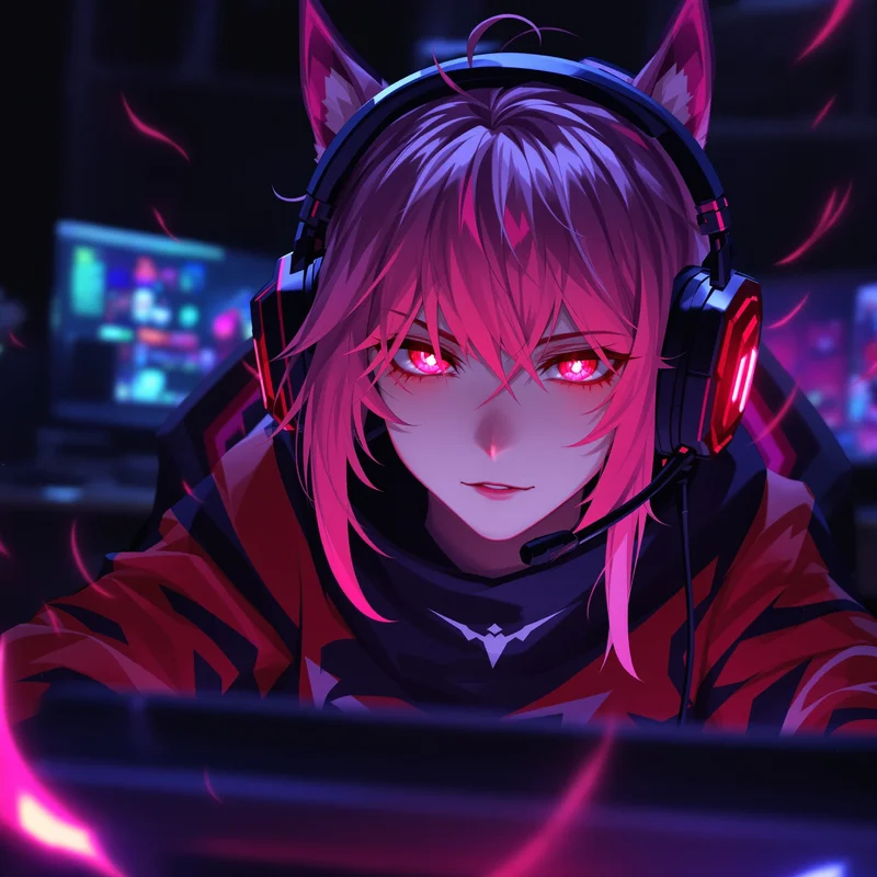 jynxzi inspired avatar with focused stare and dark room background