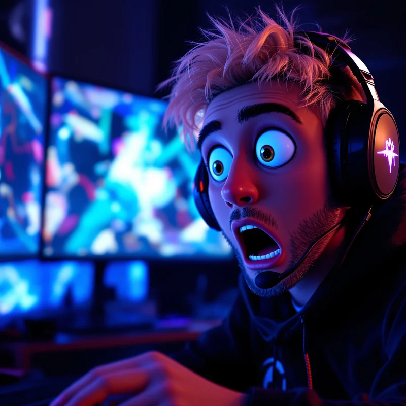 jynxzi style gaming PFP avatar with shocked reaction