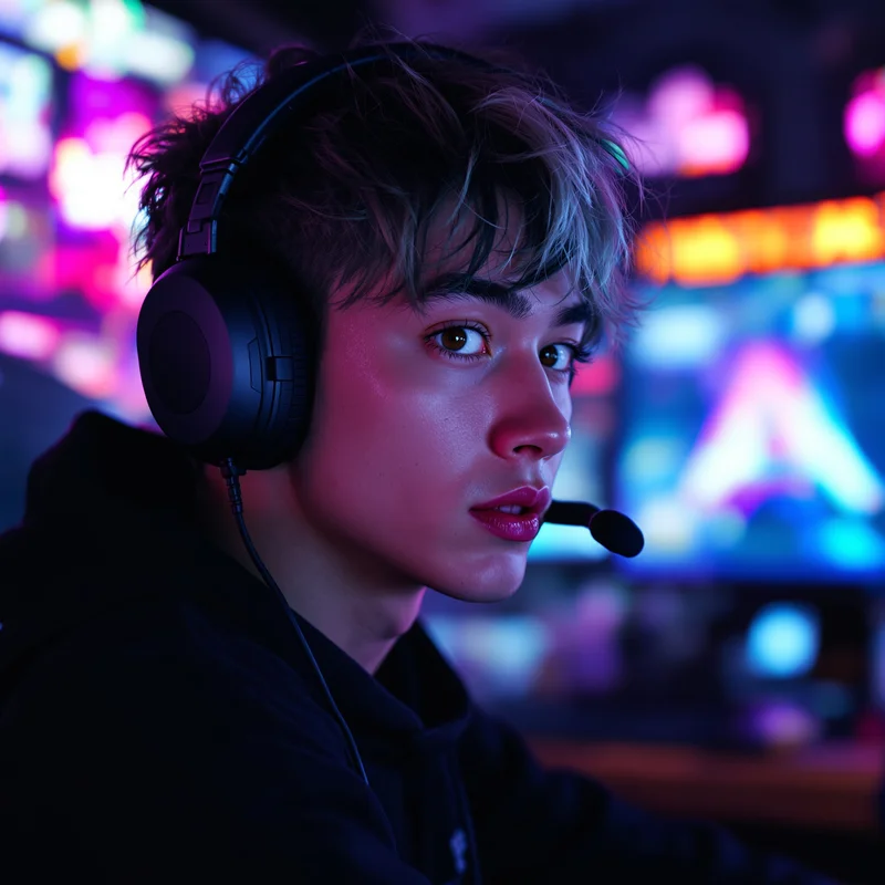 jynxzi inspired avatar with wide open eyes and blurred monitor scene