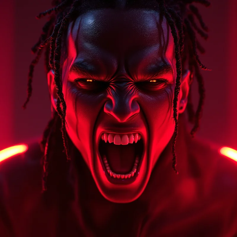 neon rage gamer jynxzi pfp with explosive emotion