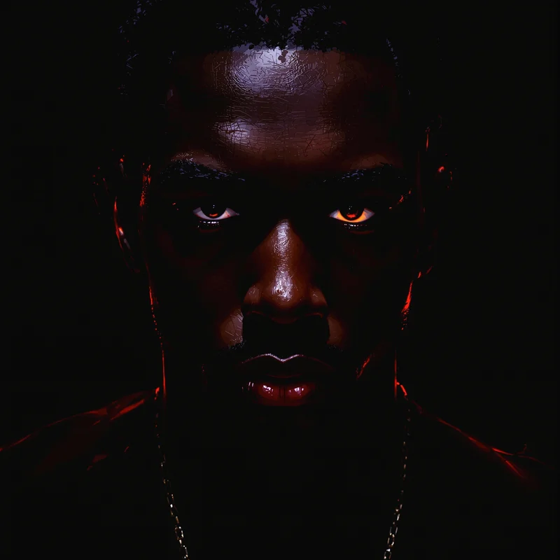 minimal dark ken carson pfp with underground silhouette