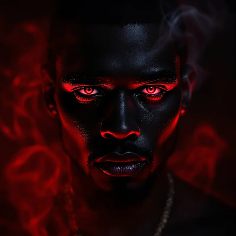 opium ken carson pfp with black red underground aura