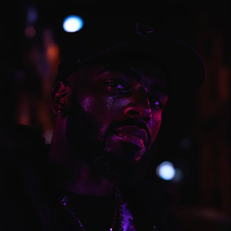 dark rap PFP inspired by ken carson with subtle smirk