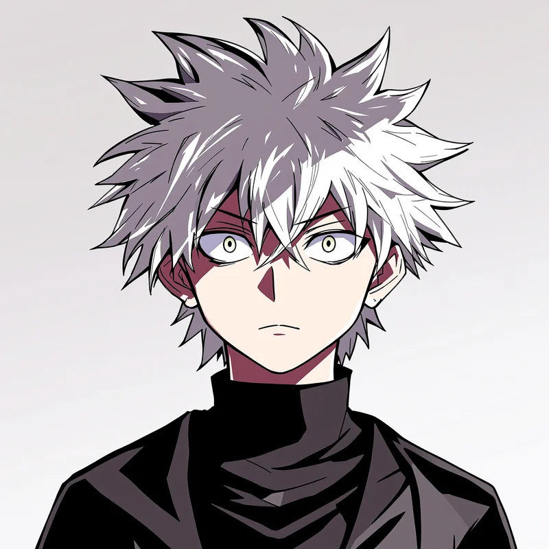 Killua anime PFP with blue lighting for anime identity