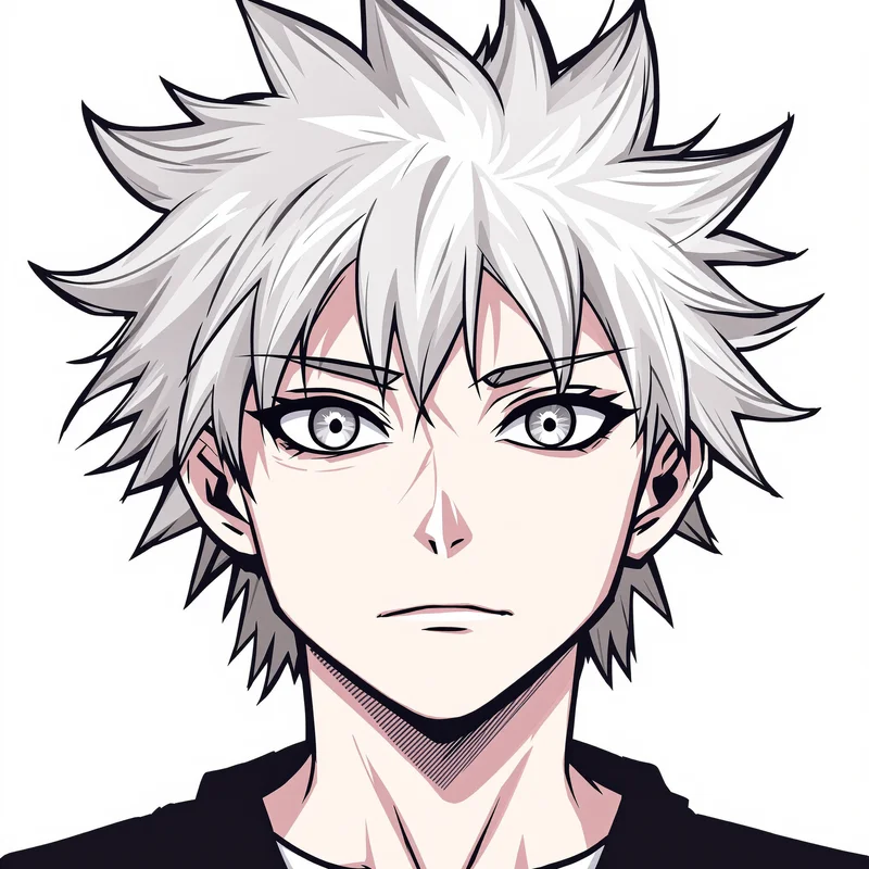 Killua avatar image with white hair for messaging profile icon