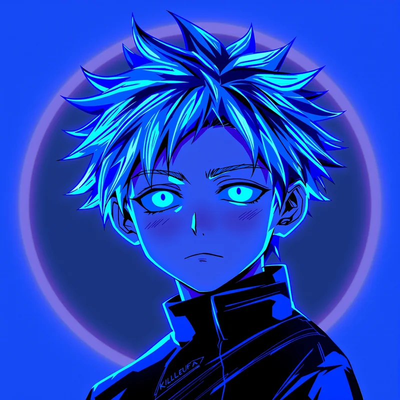 Killua Zoldyck PFP with speed effect for messaging profile icon