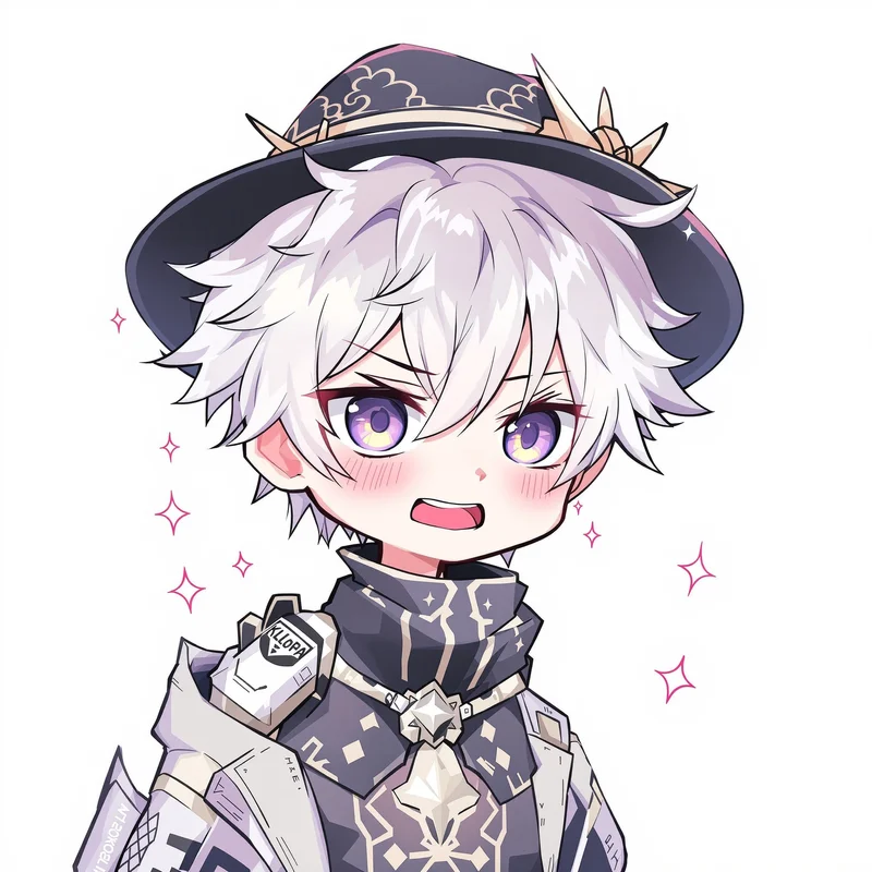 Chibi Killua PFP with cute chaotic expression