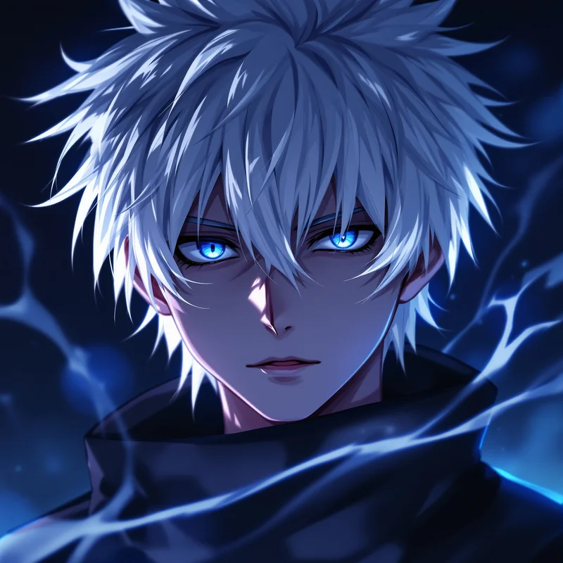 Killua PFP with cold detached anime stare