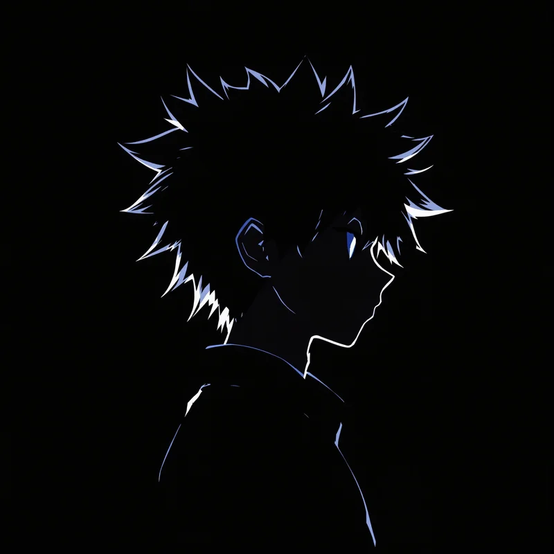 Minimal Killua PFP with clean anime silhouette