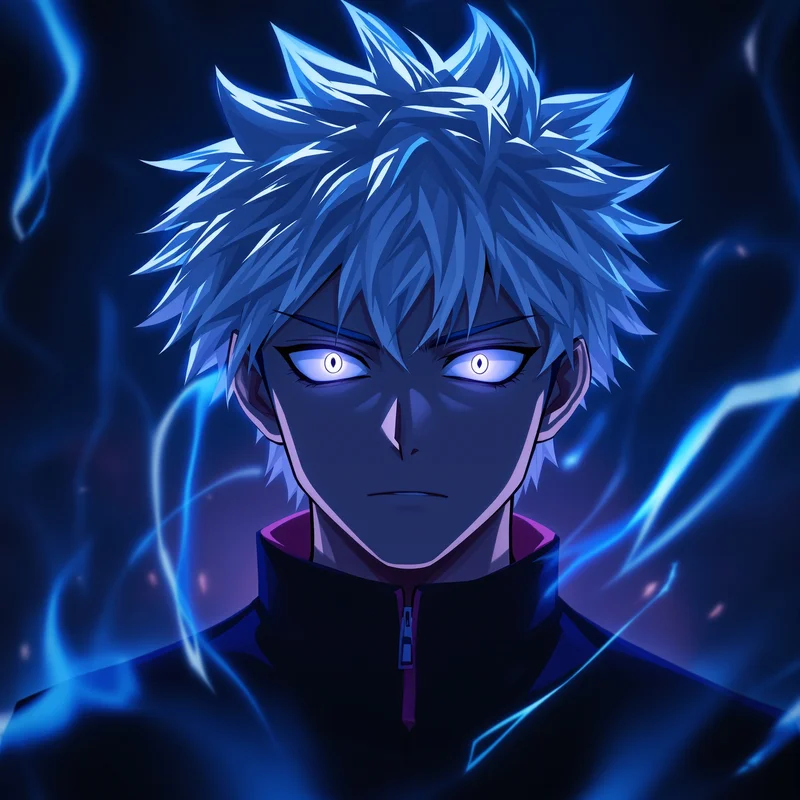 Killua PFP with silent emotional eyes