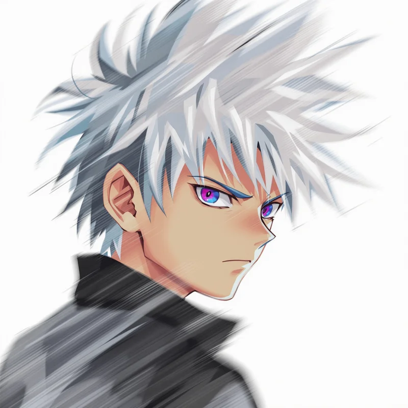 Killua Zoldyck PFP with electric aura for profile picture use