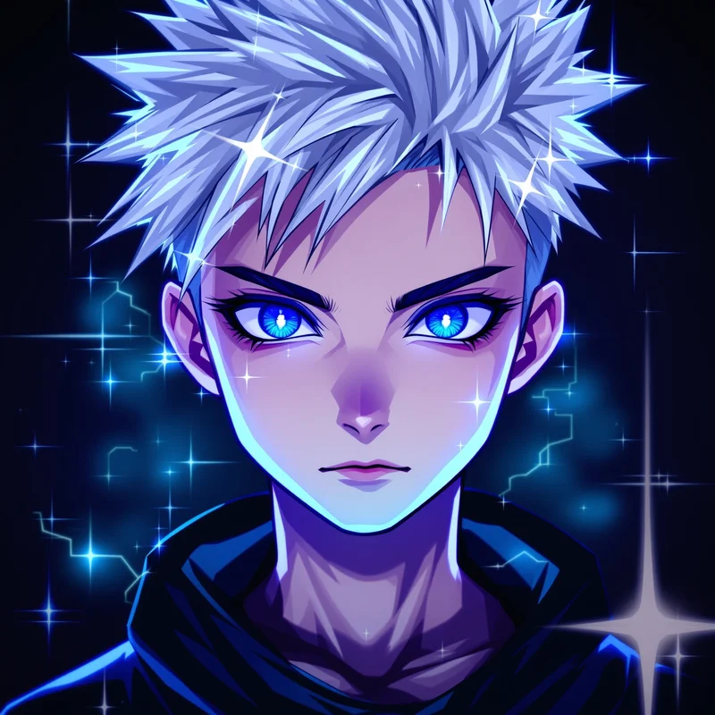 Killua portrait icon with speed effect for anime identity