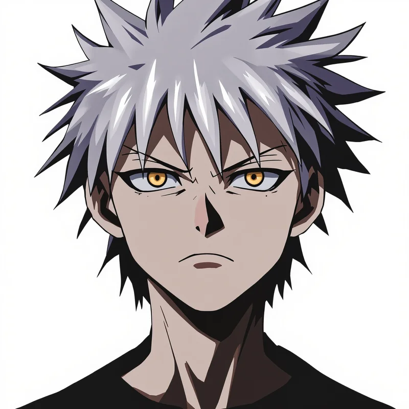 Killua Zoldyck PFP with white hair for messaging profile icon