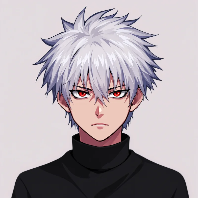 Killua avatar image with blue lighting for social media avatar