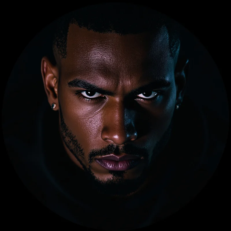 King Von avatar profile image with focused expression