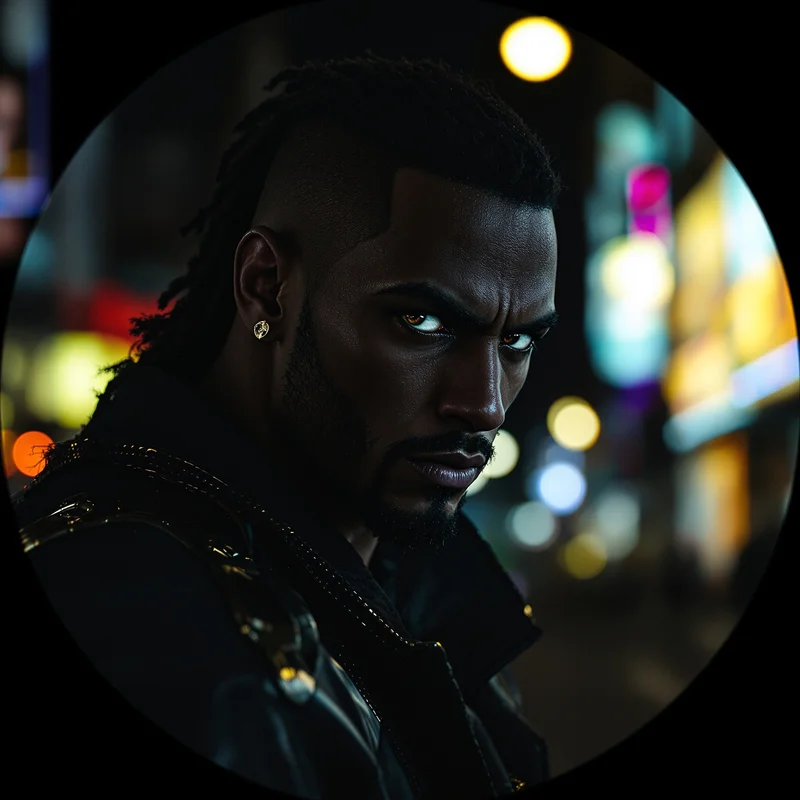 King Von avatar profile image with focused expression