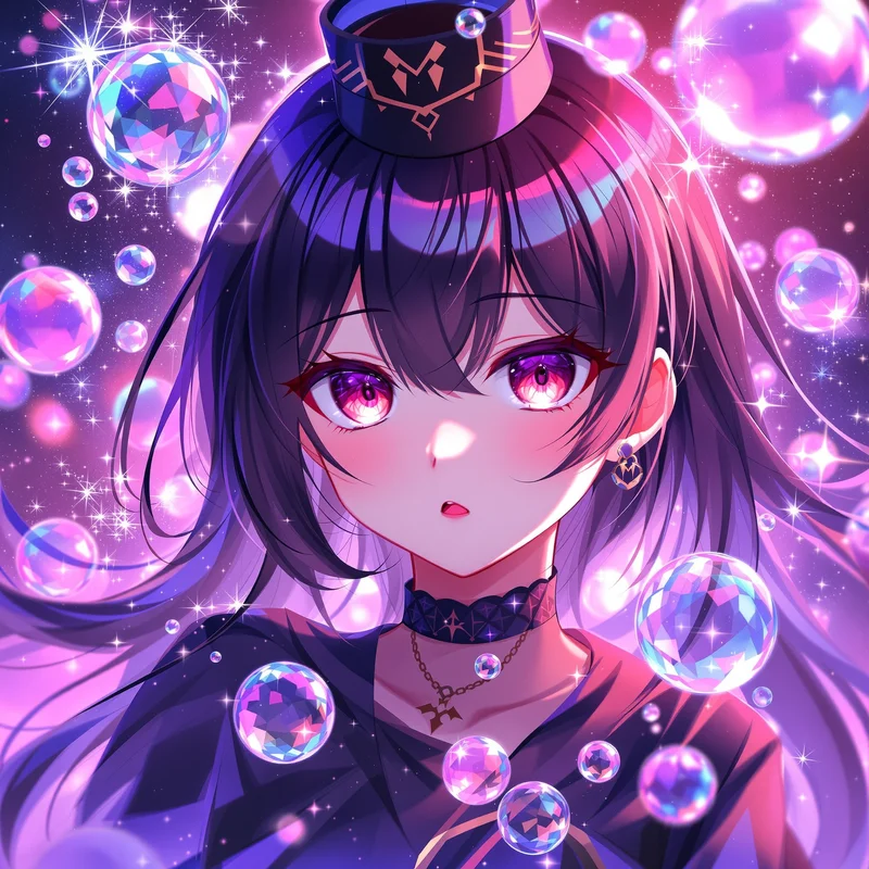 bubble mischief kuromi pfp with bubble mischief sparkle for cute profile picture