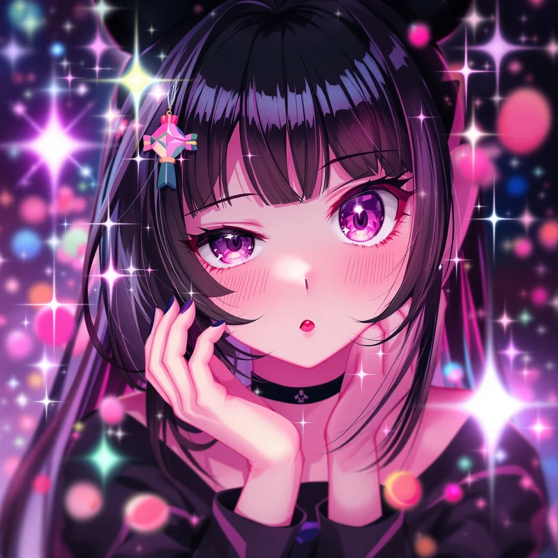 candy burst kuromi pfp with candy burst sparkle for cute avatar