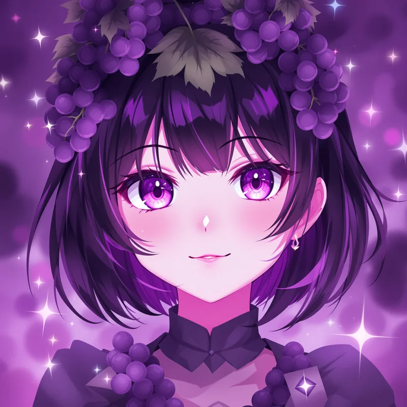 grape glow kuromi pfp with grape glow sheen for cute profile picture