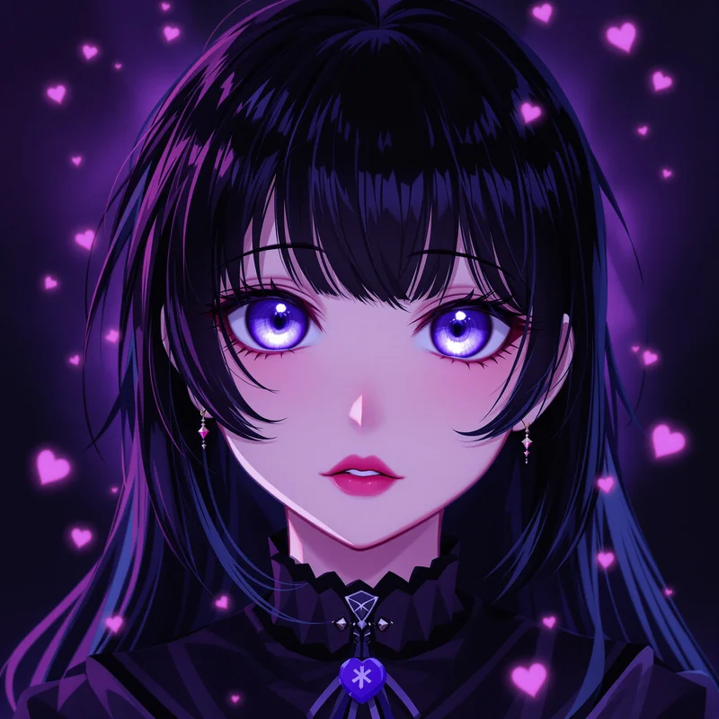 midnight candy kuromi pfp with midnight candy glow for cute avatar