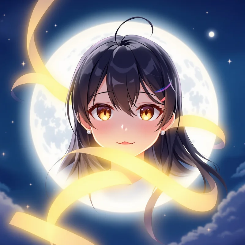 moon ribbon kuromi pfp with moon ribbon light for cute profile picture