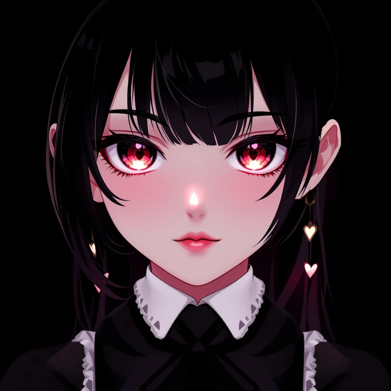 noir kawaii kuromi pfp with noir kawaii glow for cute profile picture