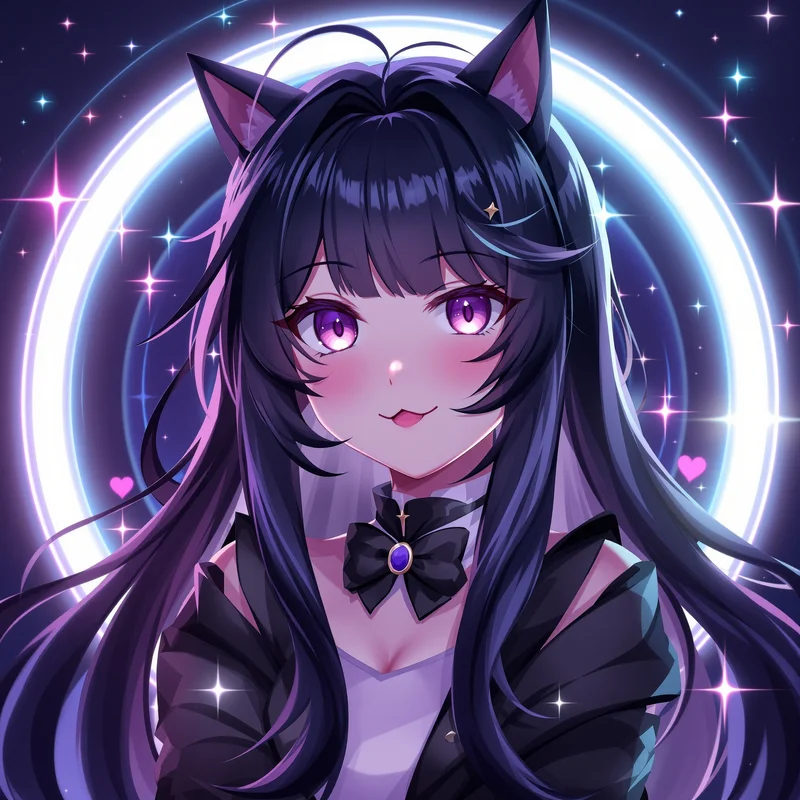 orbit kawaii kuromi pfp with orbit kawaii sparkle for cute profile picture