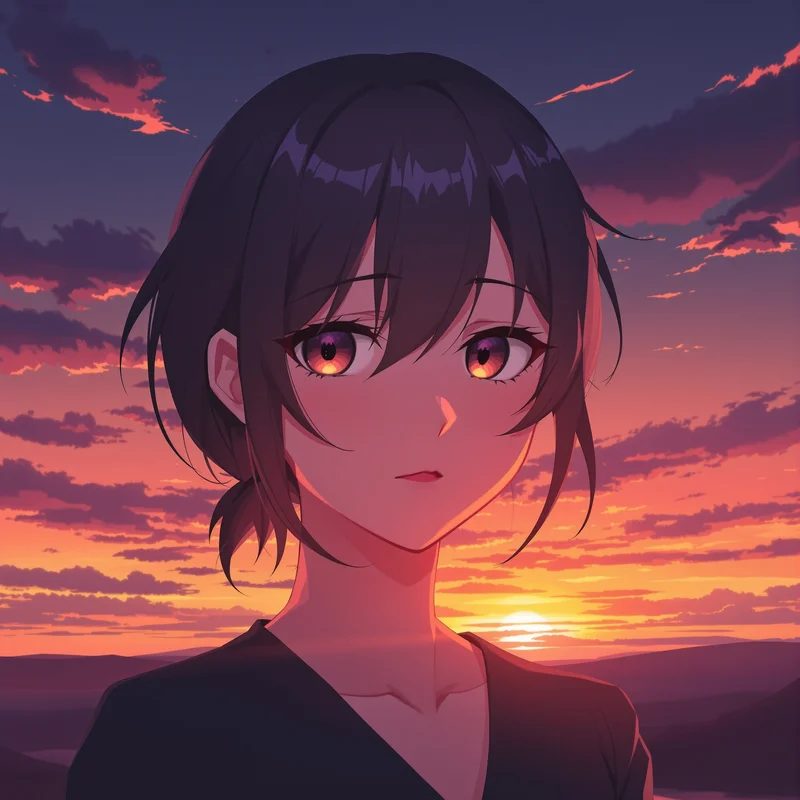 sunset charm kuromi pfp with sunset charm flare for cute avatar